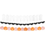 Tissue Paper Halloween Garlands, Pack of 3