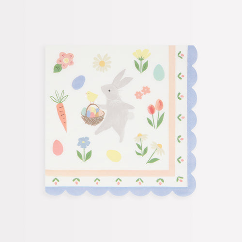 Easter Bunny Large Napkins, Pack of 16