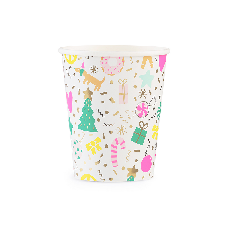 Merry + Bright 9 oz Cups, Set of 8