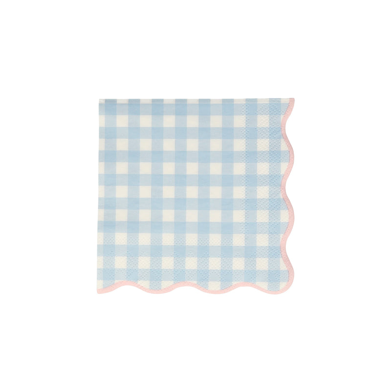 Gingham Small Napkins, Assorted Pack of 20