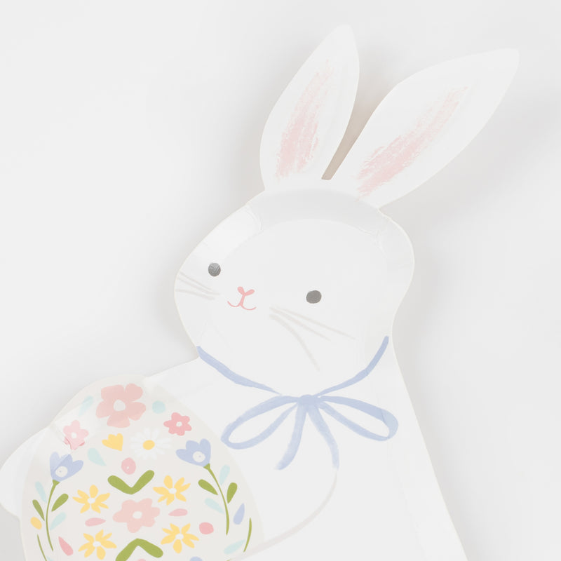 Easter Bunny Shaped Plates, Pack of 8