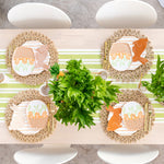 Bunnies In The Garden Small Basket Plates, Pack of 8