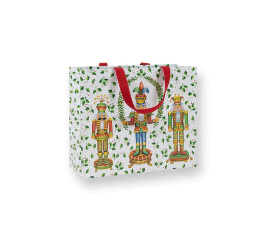 Nutcracker Christmas White Gift Bag