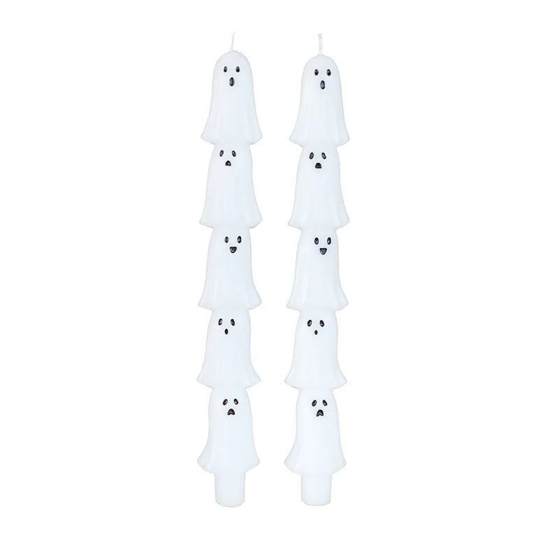Ghost Taper Candle Set, Pack of 2
