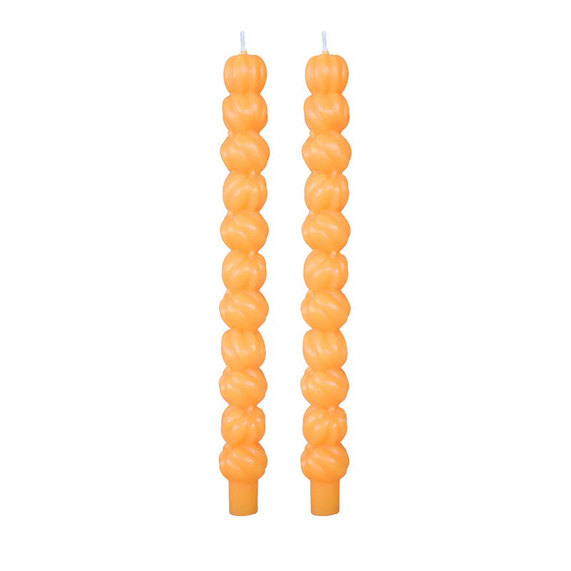 Stacking Pumpkin Taper Candle Set, Pack of 2
