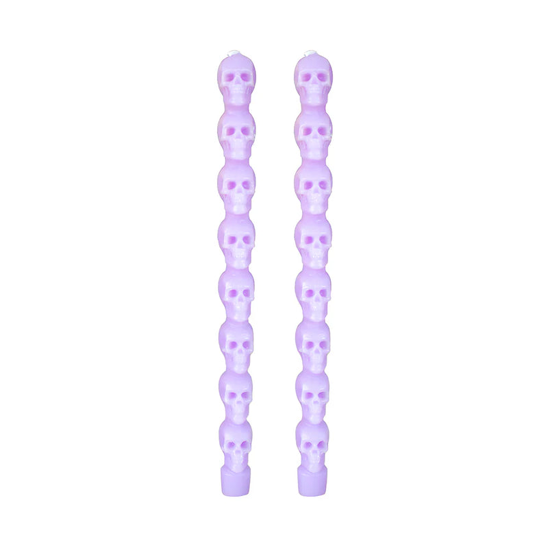 Stacking Skull Taper Candle Set, Pack of 2