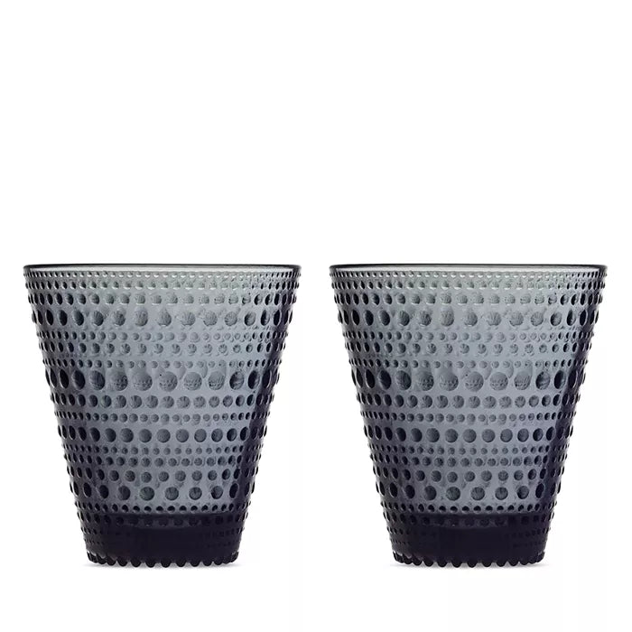 Iittala Kastehelmi Tumbler, Dark Grey, Set of 2