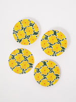 Sunshine Daffodil Reusable Coaster, Set of 4