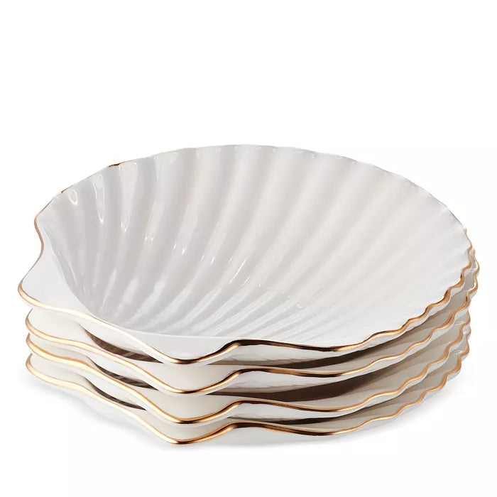 AERINShell Appetizer Plates, Set of 4