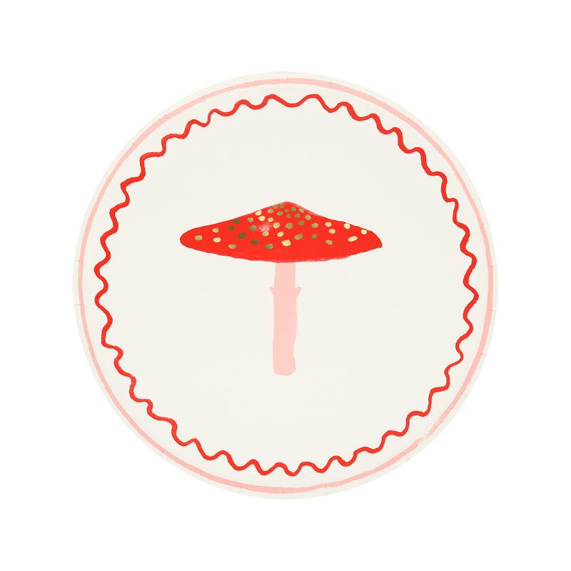 Merry Mushrooms Small Plates, Pack of 8