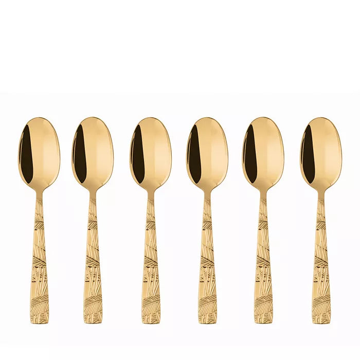 Sambonet Jungle Abstract Foliage Espresso Spoons, Set of 6