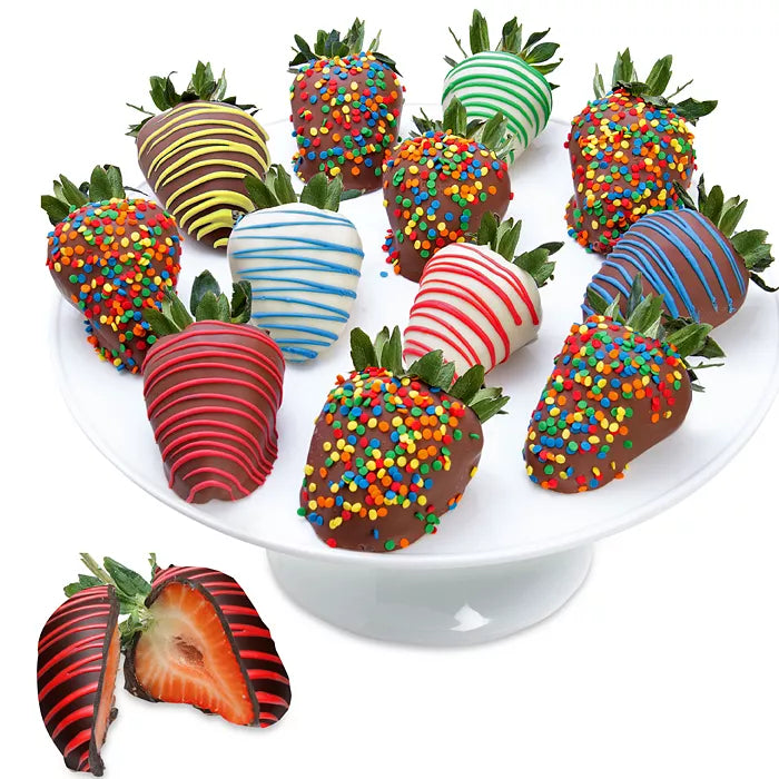 Premium Belgian Chocolate Covered Celebration Strawberries, 12 Piece