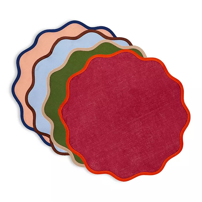 La DoubleJ Rainbow Cloud Tablemats, Mixed Set of 4