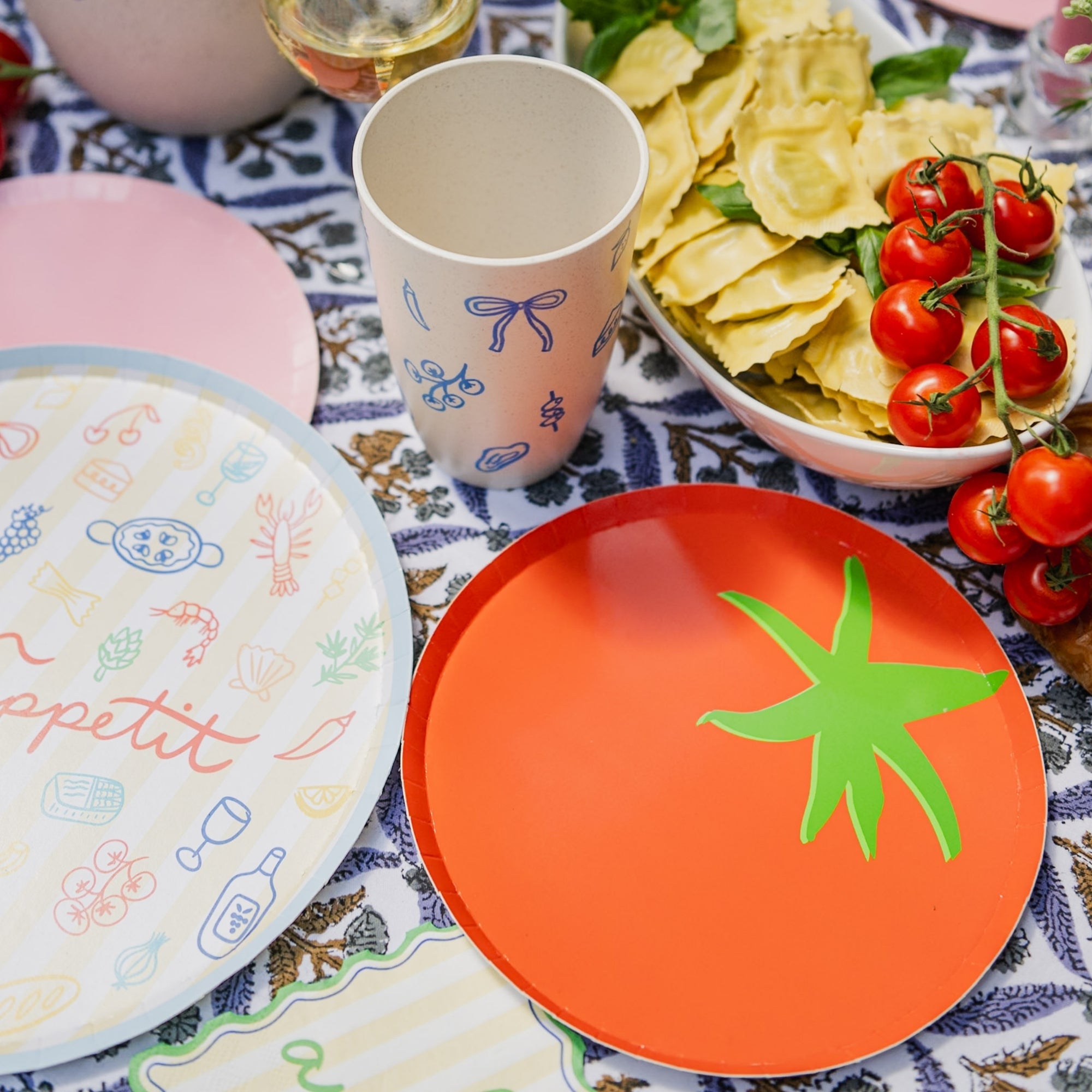 Le Dinner Tomato Dessert Plates | Paperless Post Party Shop