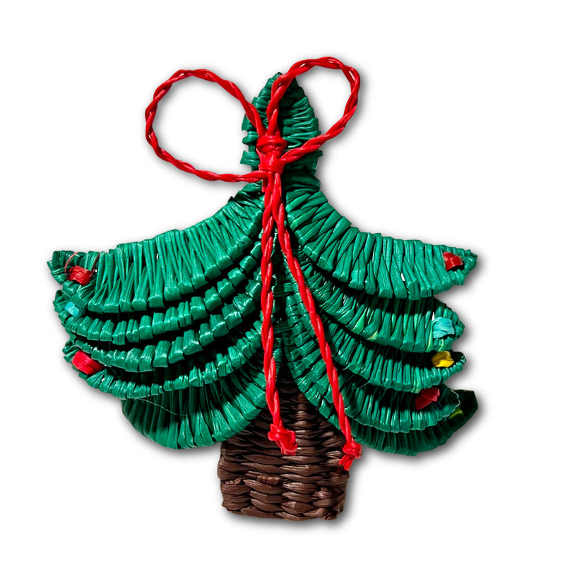 Christmas Tree Raffia Napkin Ring 