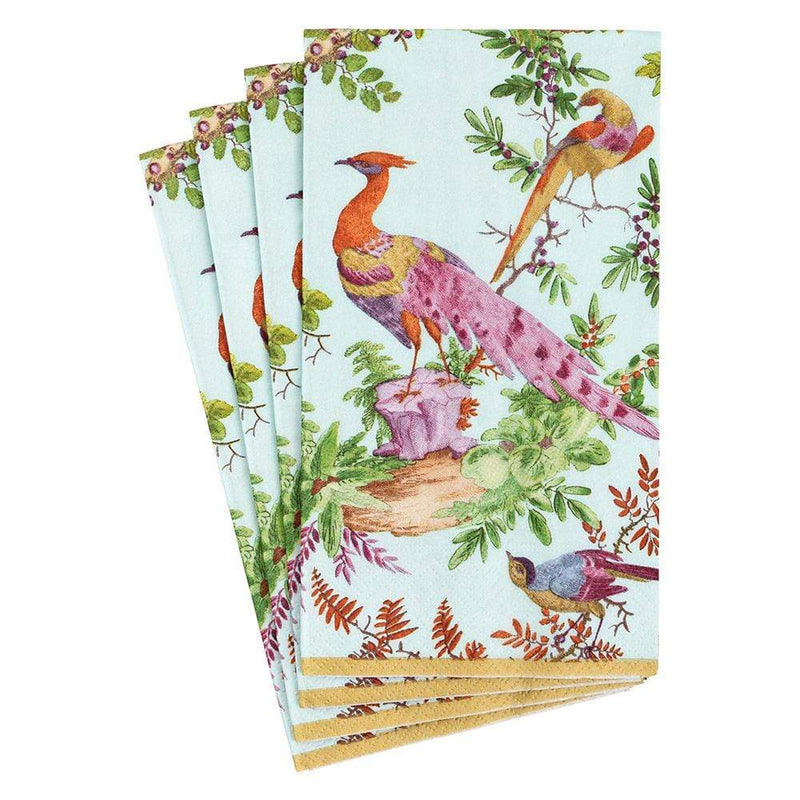 Chelsea Birds Paper Guest Towel Napkins in Gold - 15 Per Package
