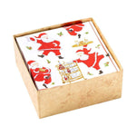 Cocktails with Santas Boxed Paper Cocktail Napkins - 40 Per Box