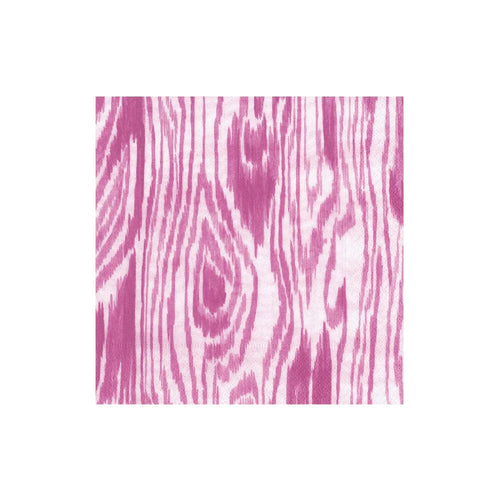 Woodgrain Fuchsia Cocktail Napkins - 20 Per Package, 2 Packages