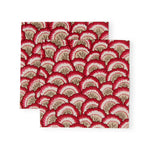 Pontchartrain Scallop Red Cocktail Napkins - 20 Per Package