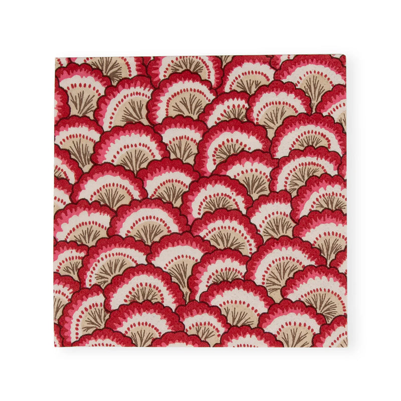 Pontchartrain Scallop Red Cocktail Napkins - 20 Per Package