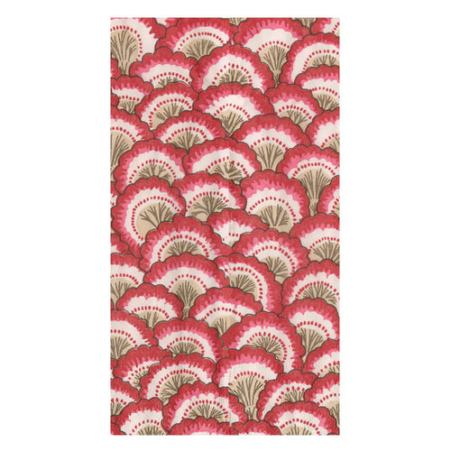 Pontchartrain Scallop Red Guest Towel Napkins - 15 Per Package