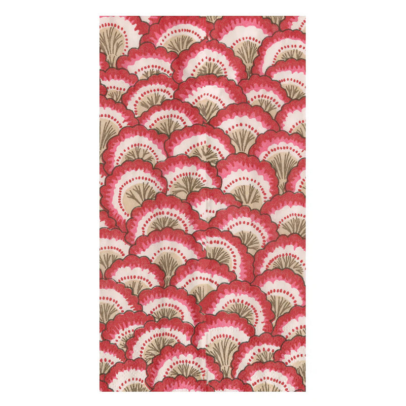 Pontchartrain Scallop Red Guest Towel Napkins - 15 Per Package