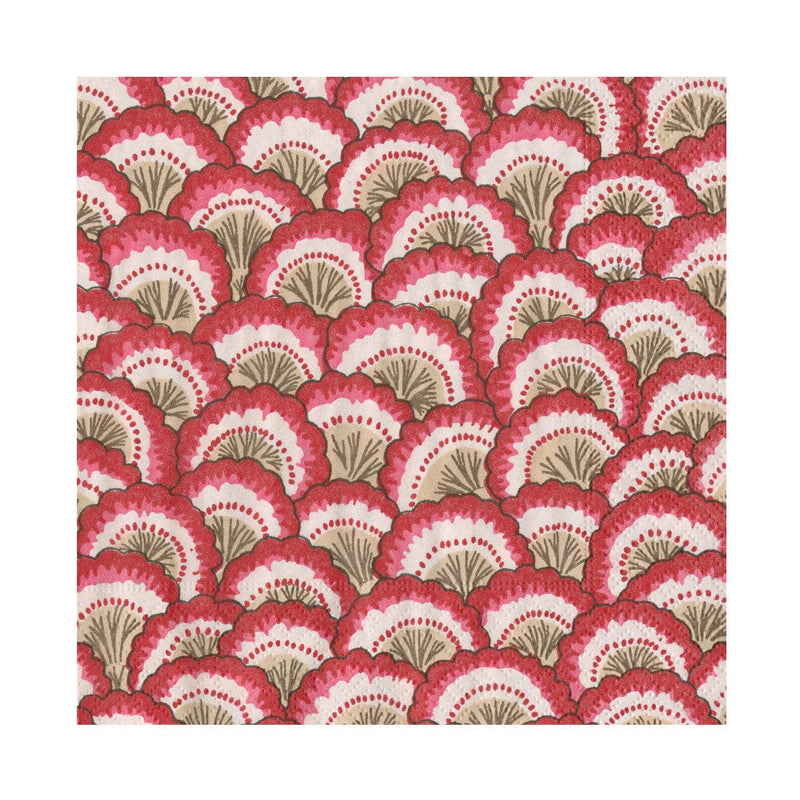Pontchartrain Scallop Red Luncheon Napkins - 20 Per Package, 2 Packages