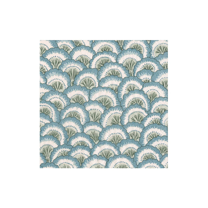 Pontchartrain Scallop Blue Cocktail Napkins - 20 Per Package