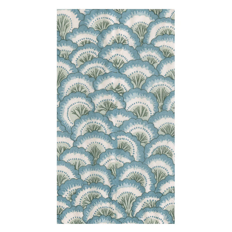 Pontchartrain Scallop Blue Guest Towel Napkins - 15 Per Package