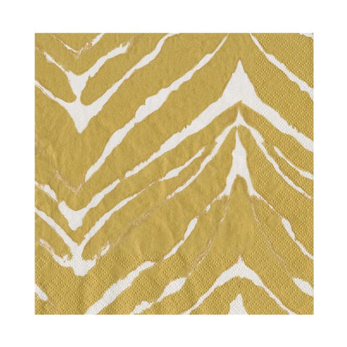 Wild Kingdom White & Gold Luncheon Napkins - 20 Per Package, 2 Packages