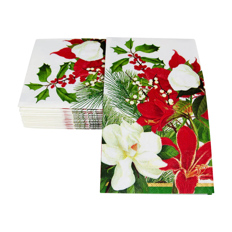 Christmas Garden Guest Towel Napkins - 15 Per Package