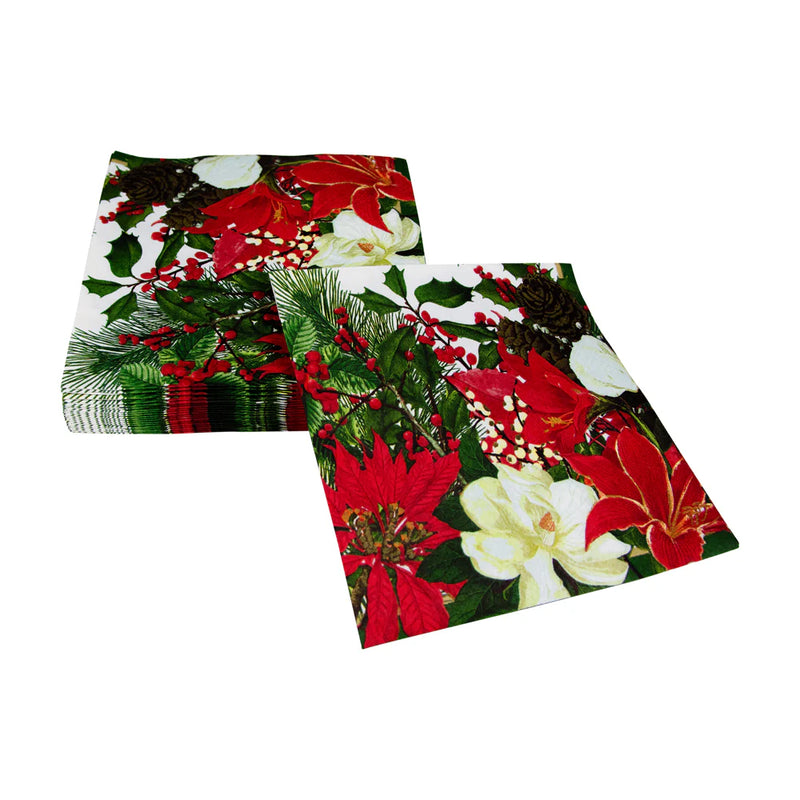 Christmas Garden Luncheon Napkins - 20 Per Package