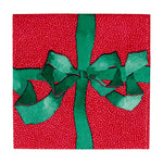 Tied With A Bow Red & Spruce Cocktail Napkins - 20 Per Package