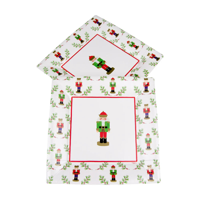 Little Nutcracker Square Salad & Dessert Plates - 8 Per Package