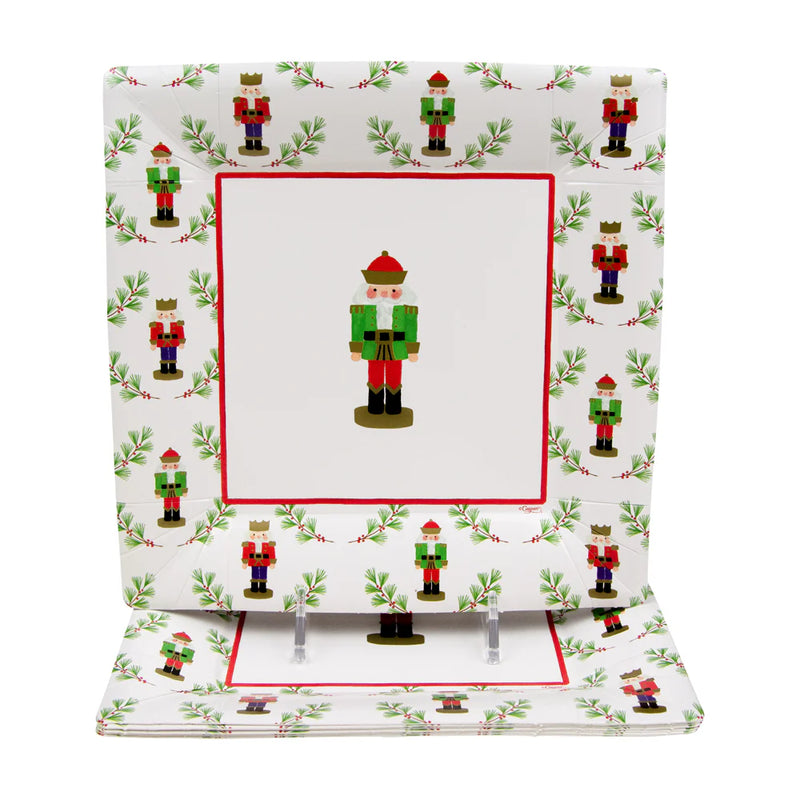 Little Nutcracker Square Salad & Dessert Plates - 8 Per Package