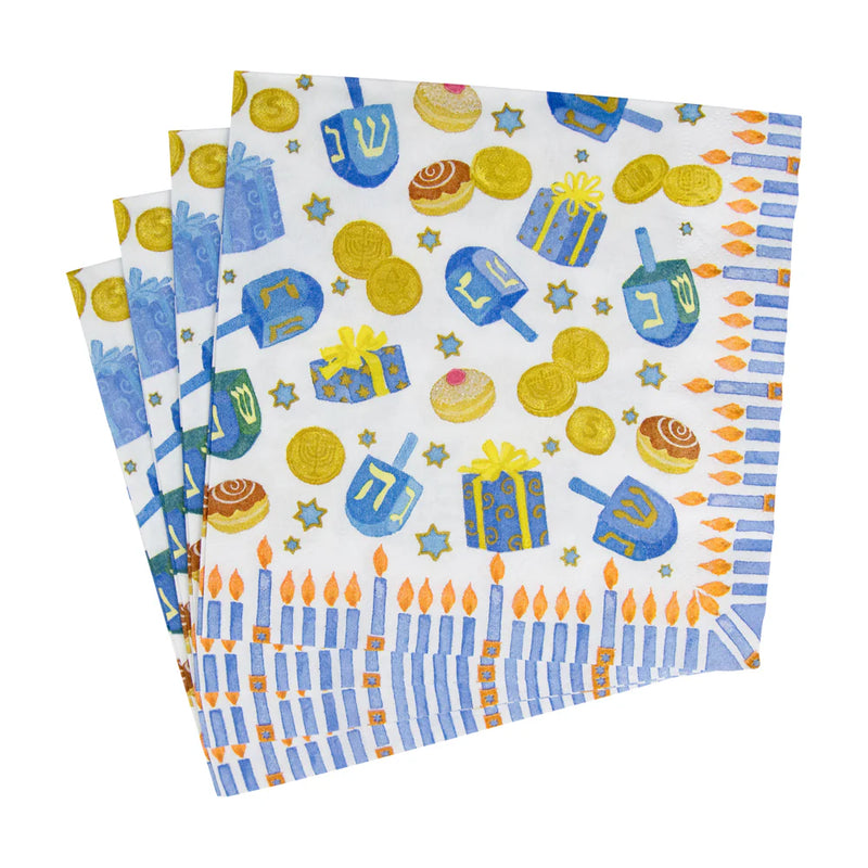 Dreidel Luncheon Napkins - 20 Per Package