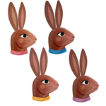 Chocolate Bunny Dinner Plates, Pack of 8