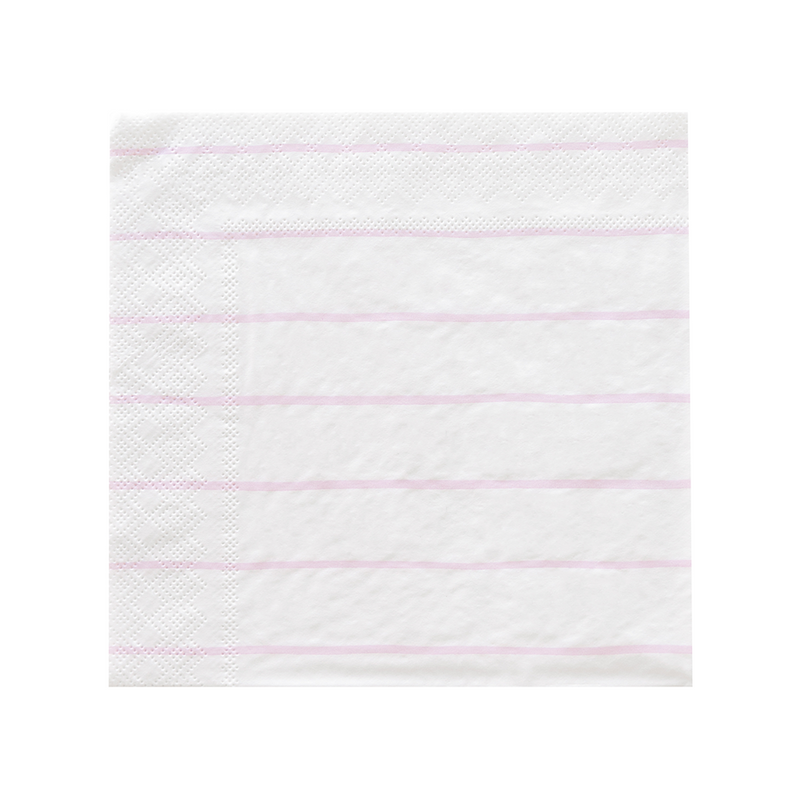 Lilac Frenchie Striped Large Napkins, Pack of 16