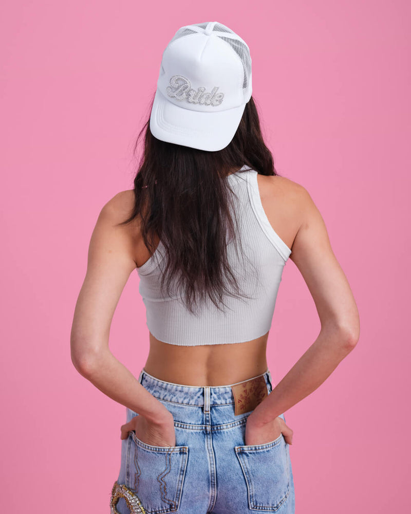 Bride Trucker Hat - Embellished Trucker Hat