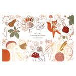 Thanksgiving Coloring Placemats, Pack of 8