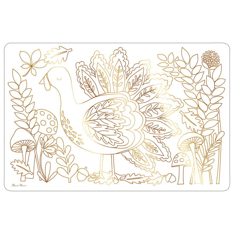Thanksgiving Coloring Placemats, Pack of 8