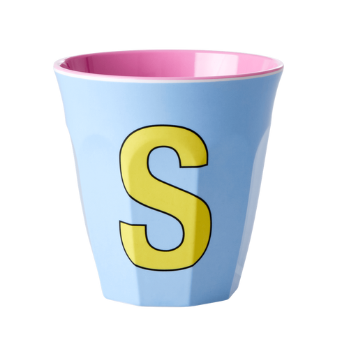 Melamine Cup - Medium with Alphabet in Pinkish Colors | Letter S