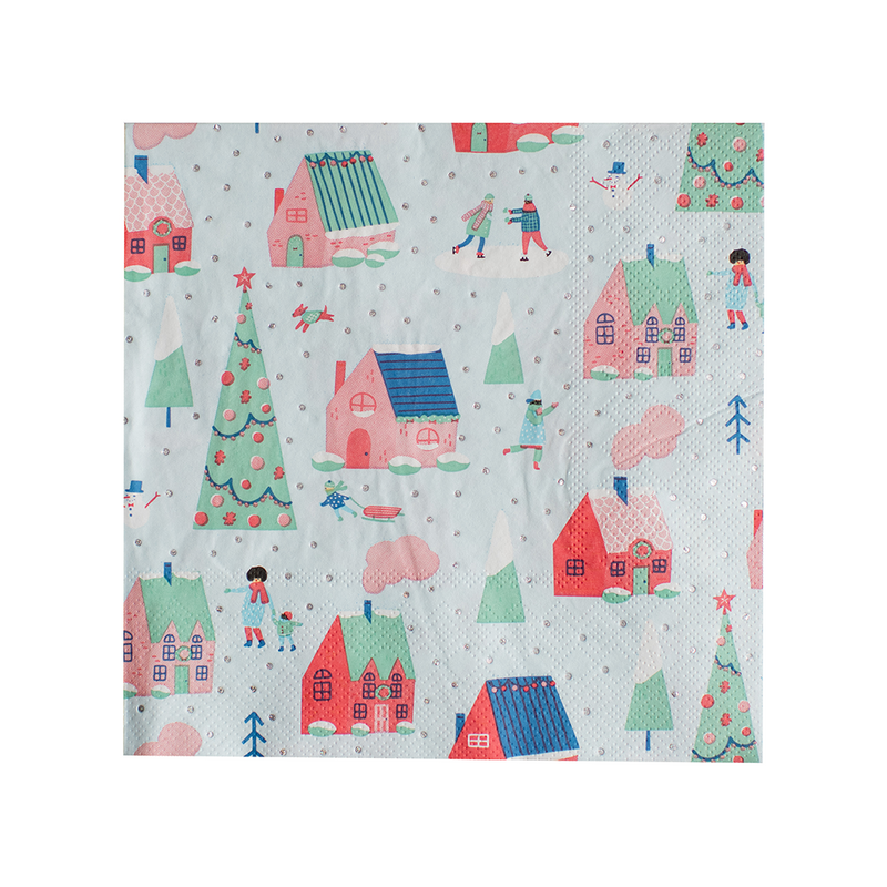 Snow Day Large Napkins, Set of 16