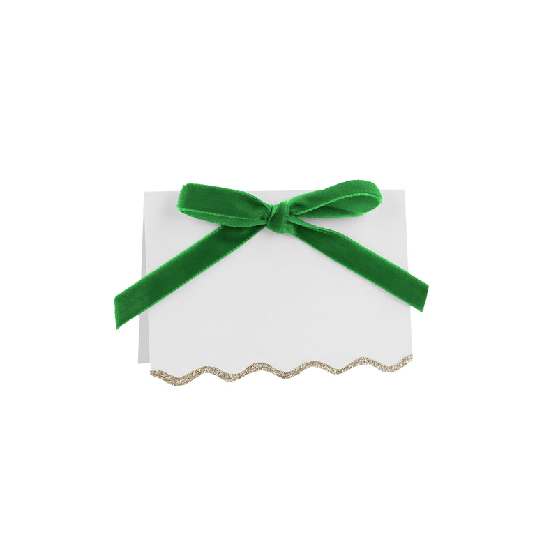 Thanksgiving Velvet Bow Place Cards, Pack of 6