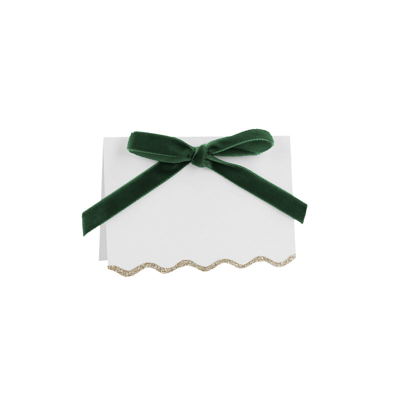 Thanksgiving Velvet Bow Place Cards, Pack of 6