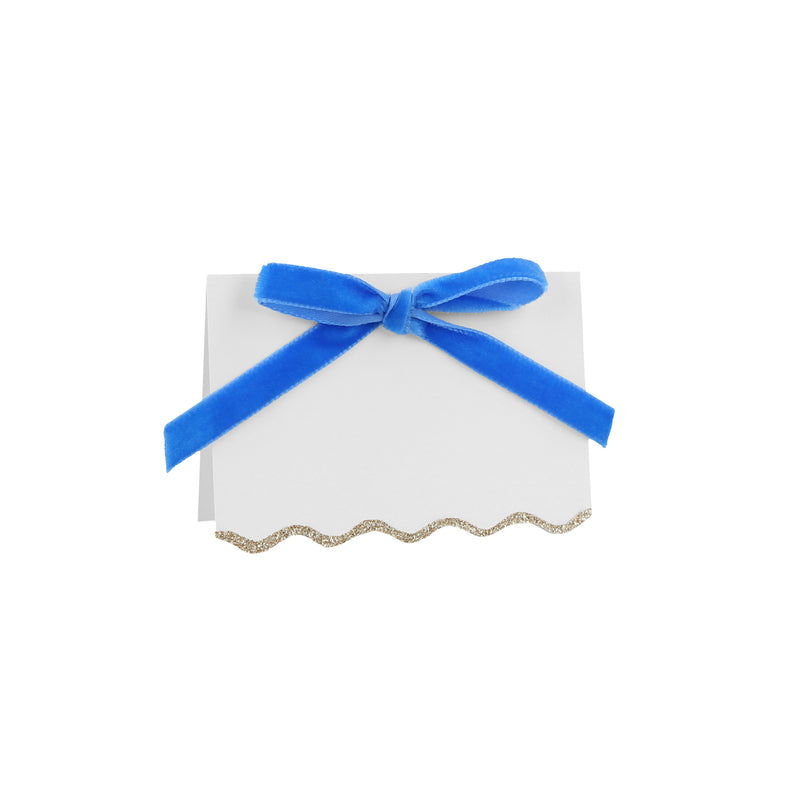 Thanksgiving Velvet Bow Place Cards, Pack of 6