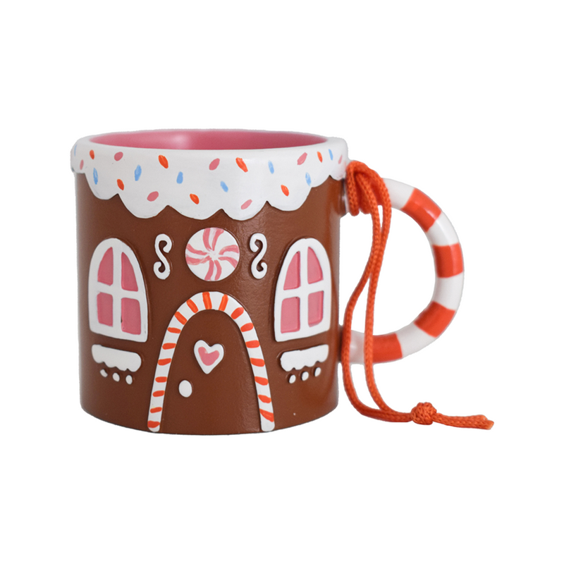 Baking Spirits Bright Gingerbread House Mug Ornament
