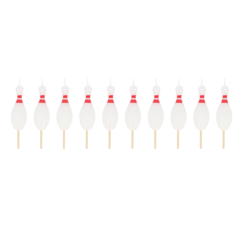 Bowling Pin Candles, Set of 10