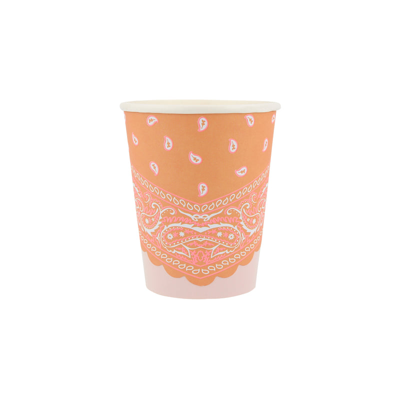 Western Bandana Cups, Set of 8