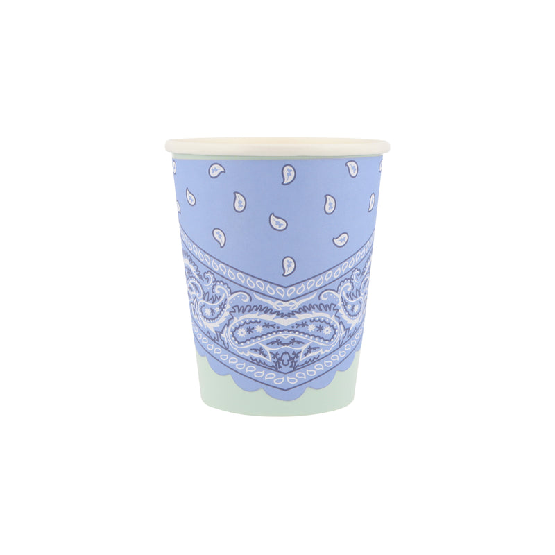 Western Bandana Cups, Set of 8
